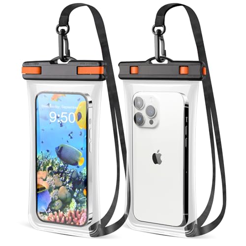 CITAMAMA Capa impermeável para telemóvel, [2 peças] bolsa impermeável telemóvel universal [frontal sem costuras 3D] capa de água móvel Waterproof Phone Case para iPhone 15 Pro MAX 14 Pro 13 Ultra, até