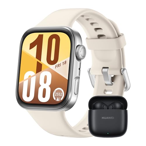 HUAWEI Watch FIT 4 Smartwatch, + Freebuds SE 2 preto, brilho de 2.000 nits, pagamento por NFC, barómetro, dupla banda GPS, carregamento sem fio, ultrafino, monitor de atividade física