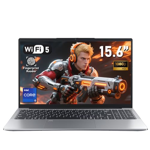 NAIKLULU 15,6 polegadas Laptop Pc portátil Processor i3-1025G1 (1,2 a 3,4 GHz), RAM 16 GB SSD 512 GB computador portátil 2025, 6000 Mah/teclado retroiluminado / tampa metálica / desbloqueada bloqueio