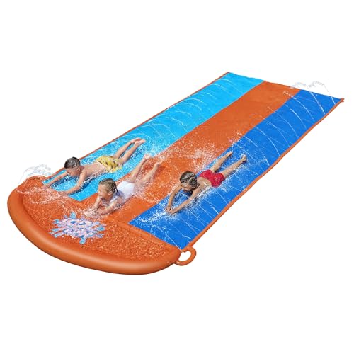 Bestway Wasserrutsche H2OGO escorrega de água tripla 488 cm, cor, 488 x 207 cm (BW52329)
