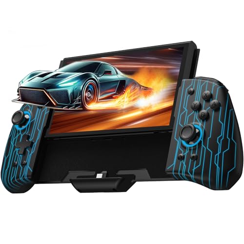 PALPOW Mando luminoso Switch – Compatible con Nintendo Switch/OLED, diseño ergonómico Luminpad, Joypad monobloque, RGB, Turbo, Mapping – Negro Mecánico Cyber