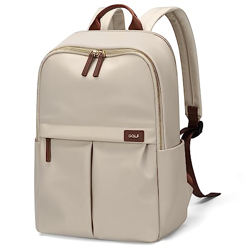 GOLF SUPAGS Mochila para computador portátil para mulher, impermeável, bolsa protetora para computador portátil, mochila de viagem e trabalho, Damasco-860