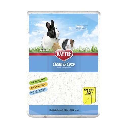Kaytee Clean & Cozy Substrato de lascas de papel altamente absorvente para roedores