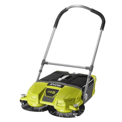 Ryobi - Varredor motorizada 18 V One Largura de limpeza 53 cm, velocidade de rotação de 140 RPM - alças ajustáveis, 2 escovas, 1 coletor transparente de 17 L (bateria e carregador não incluídos)