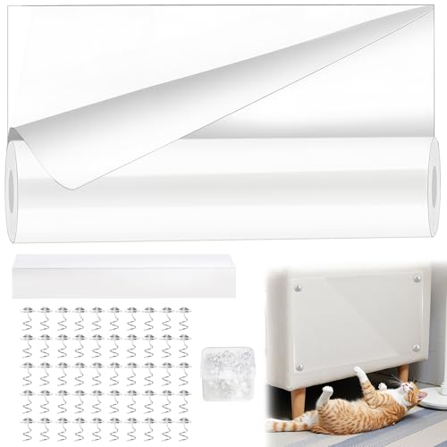 Protetor para sofá de gatos, 30 cm x 5 m, anti-riscos para gatos sofá transparente, fita anti-riscos para gatos, adequada para sofás, móveis, portas e paredes para evitar arranhões de gatos