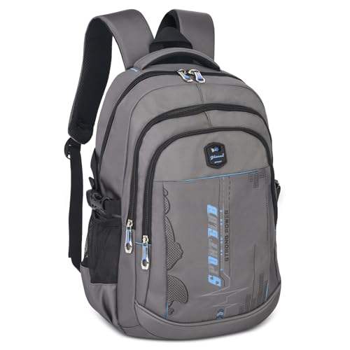 SIVENKE Escola mochilas escolares mochilas escolares mochilas portáteis mochilas informáticas mochilas de lazer mochilas de viagem mochilas para crianças jovens, Cinzento azul