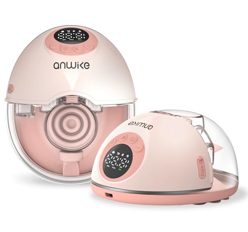 Saqueches elétrico duplo com anúncio de voz - extrator de leite materno elétrico mãos livres, 12 níveis de 4 modos com função de memória de modo, recarregável com inserção de flange, rosa