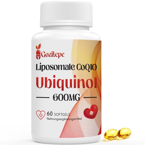 Lipossomais Coenzima Q10 Ubiquinol 600 mg hochdosiert, 60 mini cápsulas macias, 2 por porção, 300 mg reines Q10 (Ubiquinol) pro softgel (60 unidades (embalagem de 1)))