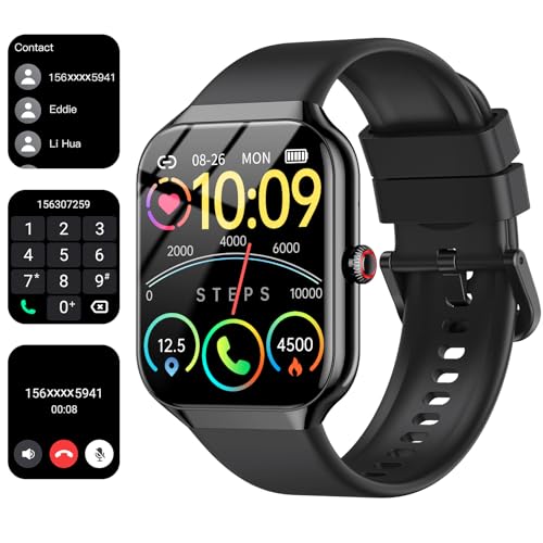 Relógio inteligente homem mulher, 1,96" Smartwatch chamadas Bluetooth, podómetro/monitor de sono/SpO2, impermeável IP68, relógio desportivo 112 modos desportivos, Smart Watch para Android iOS