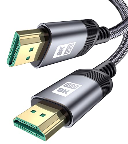 MAXGROUP Cabo HDMI 2.1 8K 6 m, Cabo HDMI 8K@60Hz de alta velocidade 48Gbps UHD 4K @ 120Hz 7680P Dolby Vision,DTS: X, HDCP 2.2/2.3, HDR 10, eARC, Dynamic HDR, compatível PS5 4 Projeto ector PC Monitor