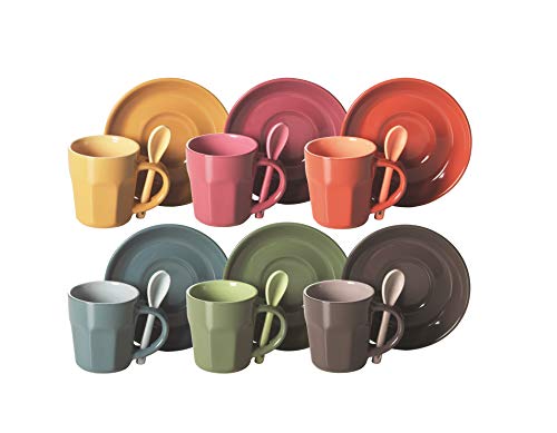 Soul Kitchen caneca de café com prato de 6 peças Hug multicor