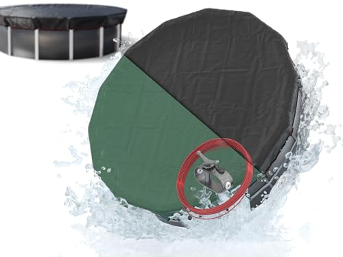 Planenfux® Ø 488 cm Cobertor de inverno redondo para piscinas (460-500 cm) | 2 em 1 de material PE de 200 g/m² | UV-resistente | Tela solar inverno/verão Ø 560 cm, lona de piscina redonda
