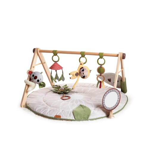 Tiny Love Luxe Developmental Gymini, elegante ginásio infantil evolutivo com música, a partir de 0 meses, ginásio para bebé, 20 atividades, brinquedo musical portátil, 12 cartões de conquista, boho