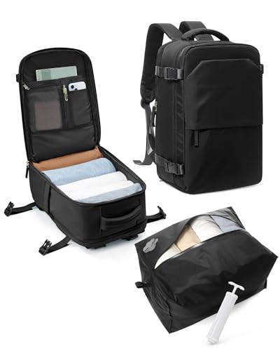 kibachev Mochila leve viagem cabine avion 40 x 20 x 25 homem mochilas de viagem 20 L com sapatilhas, mochila portátil cabine 40 x 30 x 20 mochila mulher trabalho viagem pack