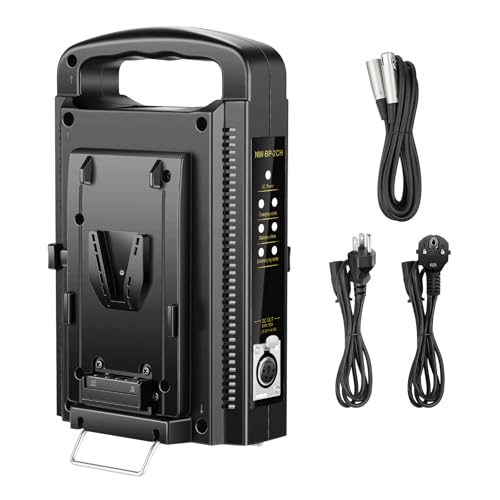 Neewer - Carregador de duplo canal de bateria V-Mount/V Lock com CC de 16,5 V de alimentação, compatível com todas as placas V-Mount (bateria não incluída)