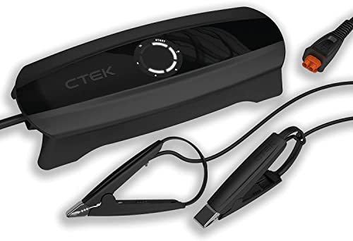 CTEK CS One, carregador de bateria de 12 V, carregador inteligente de baterias, carregador de bateria de carro e mota, suporte de bateria com carga adaptável, aplicação e abraçadeiras sem polarizidade