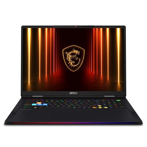 MSI Raider A18 HX A9WJG-039ES Computador portátil de 18" (AMD Ryzen 9 9955HX3D, 64Gb RAM, 2TB SSD, RTX 5090-24GB, Windows 11 Home Advanced), teclado QWERTY espanhol
