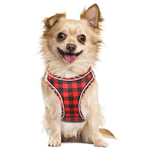 HEELE Arnês para cão, leve, malha respirável, refletores, macio acolchoado, confortável, sem puxões, à prova de escape, arnês para viajar passear com animal de estimação pequeno cachorro, tarão