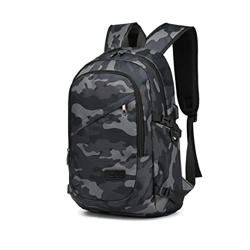 Kono Mochila, mochila portátil mochila homem impermeável mochila computador portátil 15,6 polegadas com porta USB mochila anti-roubo Backpack Laptop para trabalho viagem escolares negócio diário preto