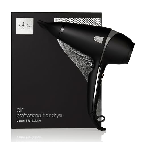ghd Air - Secador de cabelo profissional, secagem 2x mais rápida, reduz o frizz, de precisão - para todos os tipos de cabelo - cor preta, (tomada europeia)