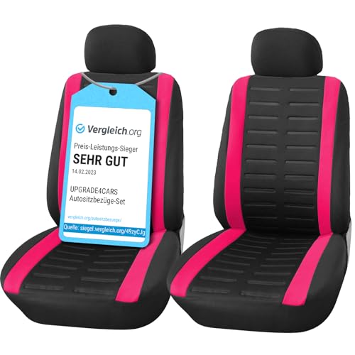 Upgrade4cars Capas para assentos dianteiros de carro, universais, pretos, para motorista e copiloto, acessórios interiores para mulher e homem