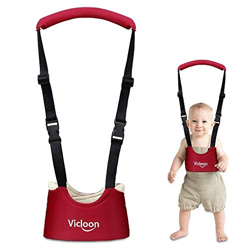 Vicloon Andador com alças e com correia de bebé - arnês de segurança, walking rings para aprender a andar com dupla função e proteção