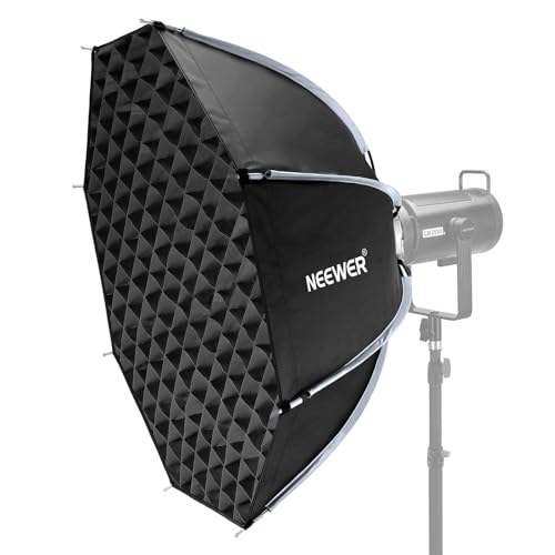 NEEWER 90 cm, Softbox octogonal, softbox de montagem Bowens de libertação rápida com grade de favo, difusor de luz, para RGB CB60 CB60B CB200B MS60C MS150B S101-300W/400W Pro Vision 400 W Q4, N. 1/P