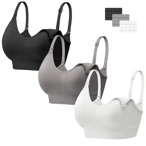 HBselect Sutiã de amamentação sem costuras, multicolorido, sutiã de maternidade, sutiãs de pré-maternidade, sutiã multicolor para grávida