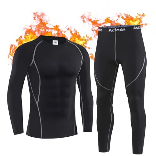 Roupa interior térmica esqui homem para corrida montanha ciclismo fitness inverno outono - respirável, quente e de secagem rápida