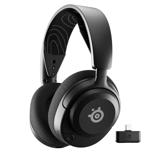 SteelSeries Arctis Nova 5 Capacetes gaming sem fios PC, PS5, Switch 2, telemóvel - Controladores magnéticos de neodímio - Mais de 100 predefinições de áudio, bateria de 60 h - 2,4 GHz ou BT - Micro