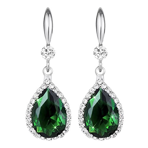 Linawe Brincos suspensos para mulher, brincos pendentes, jóias de ouro, prata e ouro rosa, brincos pendentes de cristal com diamantes, jóias de moda para casamentos