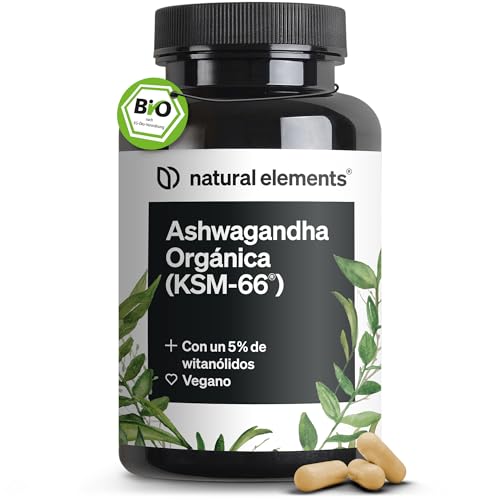 Ashwagandha KSM-66® ecológico - extrato de raiz de ashwagandha orgânica de 600 mg - raiz do sono da Índia - 180 cápsulas - testada em laboratório, vegana e sem aditivos