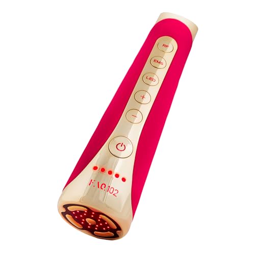 FOREO FAQ 102 Pink Ruby, radiofrequência facial profissional, EMS, RF e 8 luzes LED - luz vermelha terapia, antiidade, massajador facial T-Sonic, cuidado facial mulher, luz infravermelha