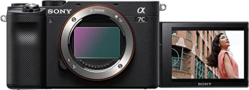 Sony Alpha 7 C - Câmara Evil de quadro completo (compacta e leve, foco automático a tempo real, 242 megapixels, sistema de estabilização de 5 eixos, bateria de grande capacidade) preto