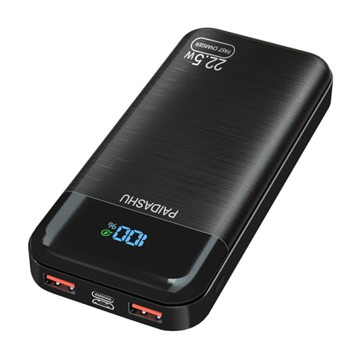 Bateria externa 27,000 mAh, 22,5 W Power Bank PD3.0 QC4.0 USB C PD carregador portátil carregamento rápido com ecrã LCD e outputs para smartphones, tablets e muito mais