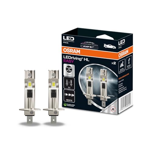 OSRAM LEDriving HL EASY H1, lâmpada LED de luz de estrada e de cruz, branco frio 6500 K, sem necessidade de acessórios, apenas para uso todo-o-terreno, sem ECE, 2 lâmpadas