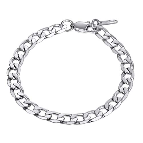 PROSTEEL Pulseira para homem mulher de corrente cubana de aço inoxidável, 6 mm / 9 mm / 13 mm de largura, dourado/preto/prateado, 19 cm / 21 cm comprimento, encaixe personalizável