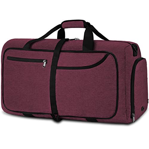 NEWHEY Saco de viagem 40 l 65 L 80 L 100 L dobrável leve saco desportivo homem impermeável saco fim de semana com compartimento sapatos para mulheres