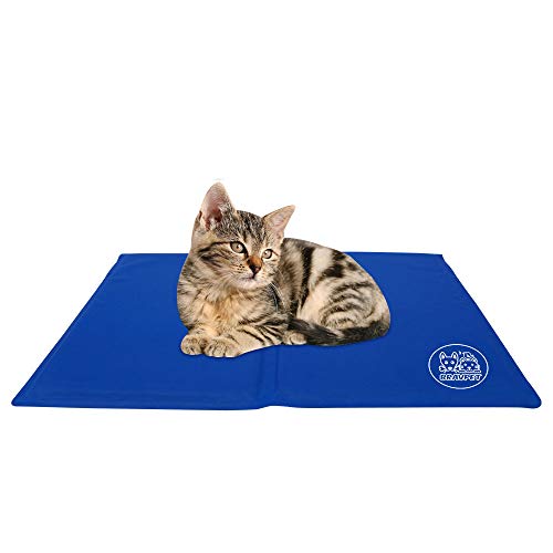 Bravpet Tapete refrescante, enchimento automático para animais de estimação, conforto para cães e gatos (M)