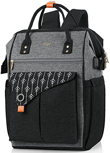 Mochila feminina portátil, mochila escolar adolescente, Cinzento, Casual