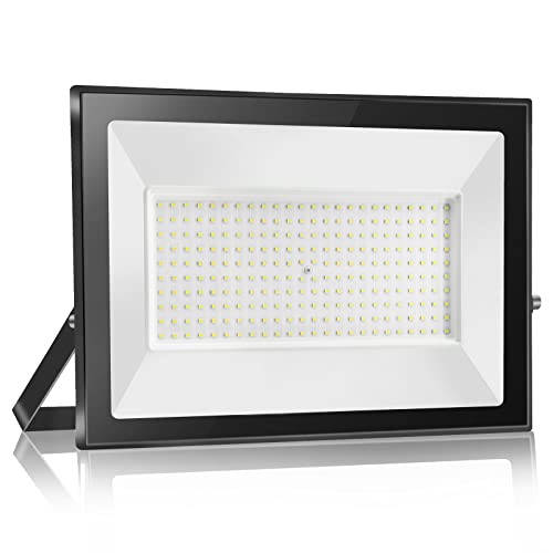 Probapro 200 W Focos LED para exterior, projetor LED 20000 LM IP65, impermeável, 6500 K, branco frio para jardim, pátio, garagem, terraço, holofote exterior de segurança com alta luminosidade