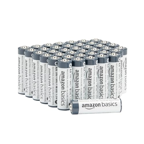 Amazon Basics - Pacote de 40 pilhas industriais alcalinas AA, 1,5 volts, vida útil de 5 anos