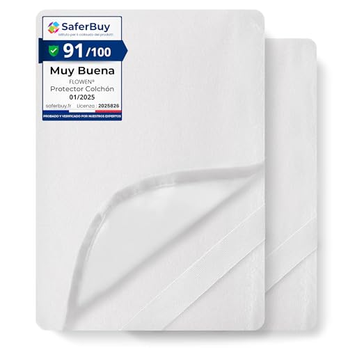 Protetor de colchão 70 x 140 cm, capa de colchão impermeável de algodão, pack 2 lençol impermeável protetor para berço cobre colchão respirável hipoalergénico antiácaros anti-bacteriano. Lavável na