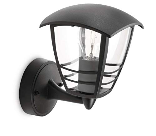 CREEK- Aplique exterior metal H20 cm preto Philips