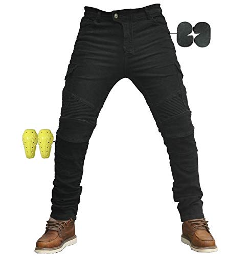 CBBI-WCCI Calças de motocicleta para homem jeans de motocicleta com proteção Motorcycle Biker Pants