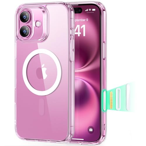 ESR Capa para iPhone 16, controlo de câmara, compatível com MagSafe, proteção militar à prova de impactos, capa magnética para iPhone 16, capa híbrida clássica (HaloLock), transparente