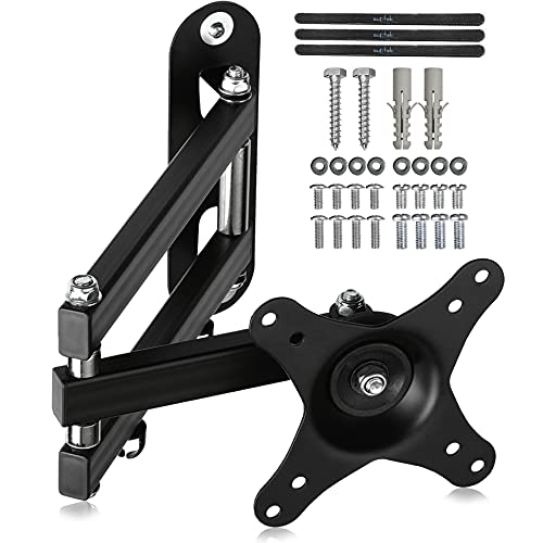 Suptek Suporte de parede para televisão, suporte monitor de parede para mais de 15 a 32 polegadas de até 13 kg, pode girar/inclinar-se/estender VESA 100 x 100/75 x 75 mm - MA2720