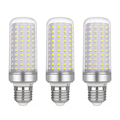 SCNNC Lâmpadas LED milho E27 20W, CA175-265 V, 2200 lm branco frio 6000 K, não regulável, 200 W lâmpada halogénea equivalente, lâmpada LED para lustres, luzes de teto, embalagem de 3
