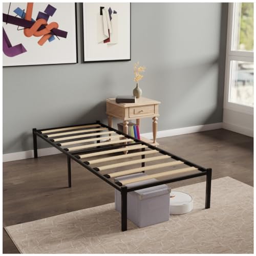 Dreamzie Somier 90 x 200 cm, Sommier para cama com pernas - lâminas de madeira e estrutura de tubos de aço, altura de 41 cm, base resistente, montagem simples
