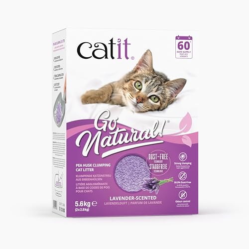 Catit Go Areia aglomerante para gatos com aroma de lavanda 2 x 2,8 kg (5,6 kg)